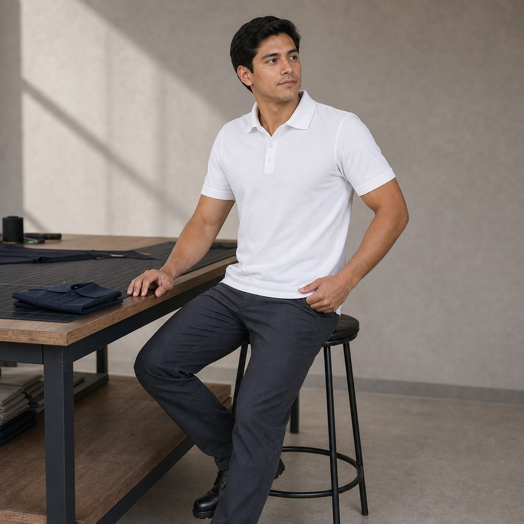 Camisetas polo para hombre detalle